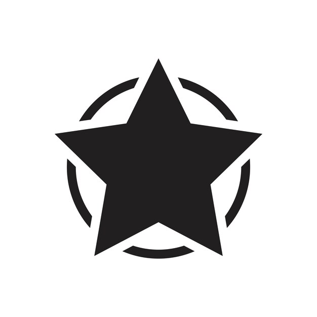 plantilla de ilustración de vector de icono de estrella