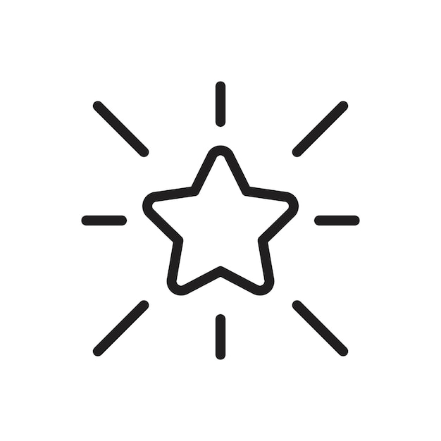 plantilla de ilustración de vector de icono de estrella