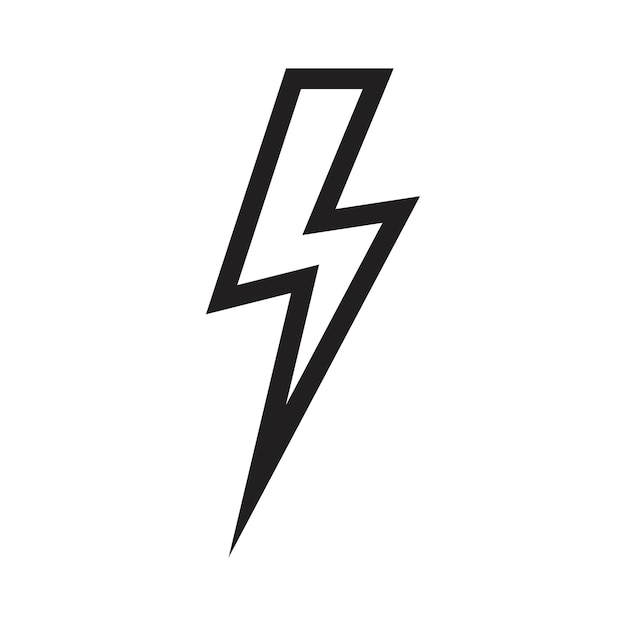 plantilla de ilustración de vector de icono de flash