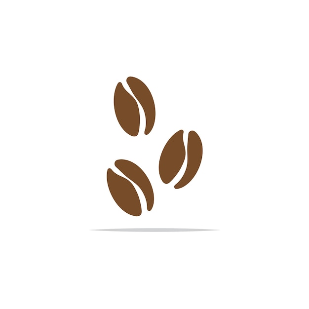 Plantilla de ilustración de vector de icono de grano de café