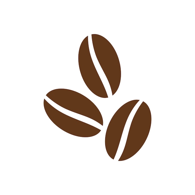 Plantilla de ilustración de vector de icono de grano de café