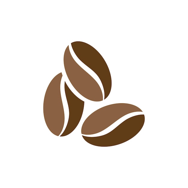 Plantilla de ilustración de vector de icono de grano de café