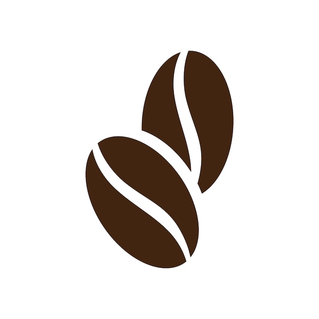 Plantilla de ilustración de vector de icono de grano de café