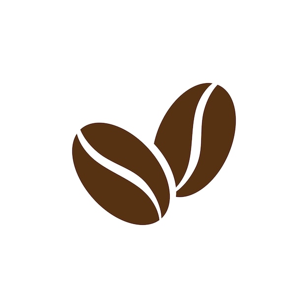 Plantilla de ilustración de vector de icono de grano de café