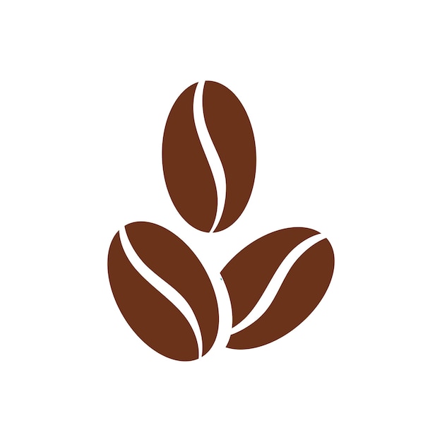Plantilla de ilustración de vector de icono de grano de café