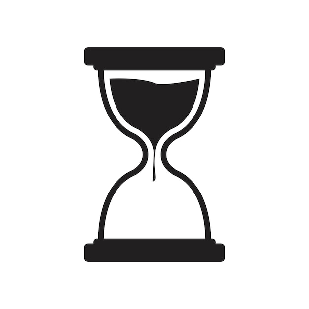 plantilla de ilustración de vector de icono de reloj de arena