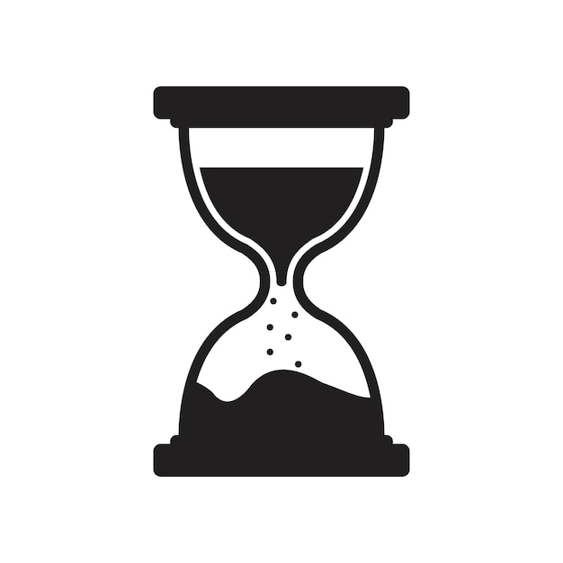 plantilla de ilustración de vector de icono de reloj de arena