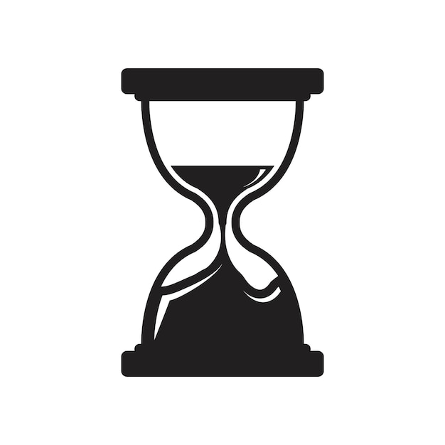 plantilla de ilustración de vector de icono de reloj de arena