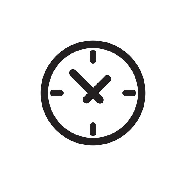 Vector plantilla de ilustración de vector de icono de reloj