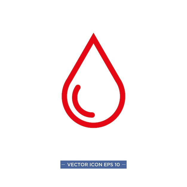 Plantilla de ilustración de vector de icono de sangre