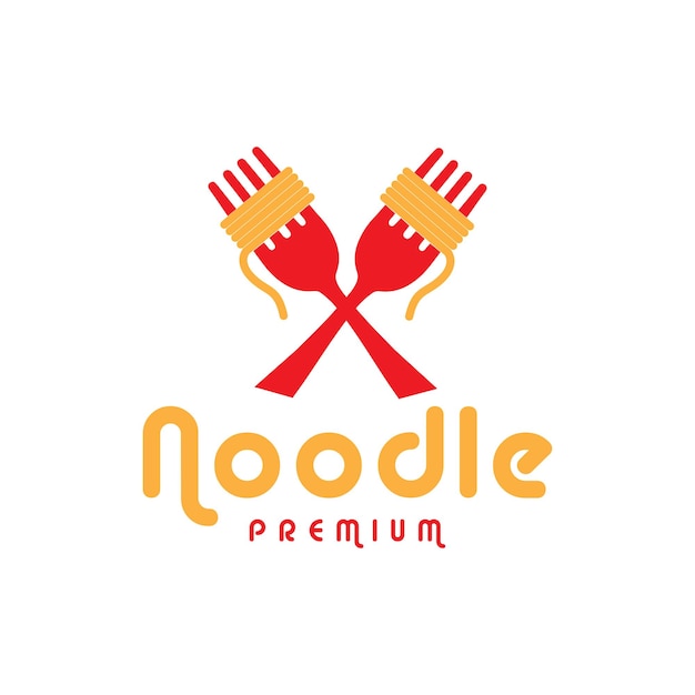 Plantilla de ilustración de vector de icono de símbolo chino de restaurante japonés de diseño de logotipo de fideos ramen