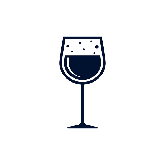 plantilla de ilustración de vector de icono de vino