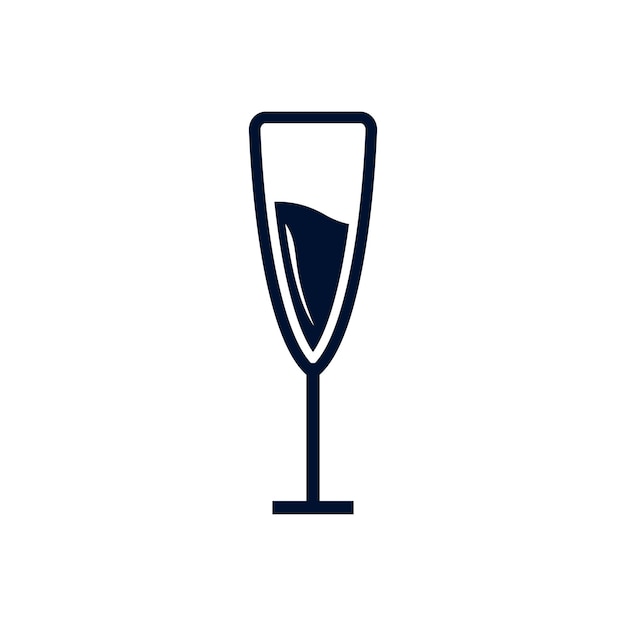 plantilla de ilustración de vector de icono de vino