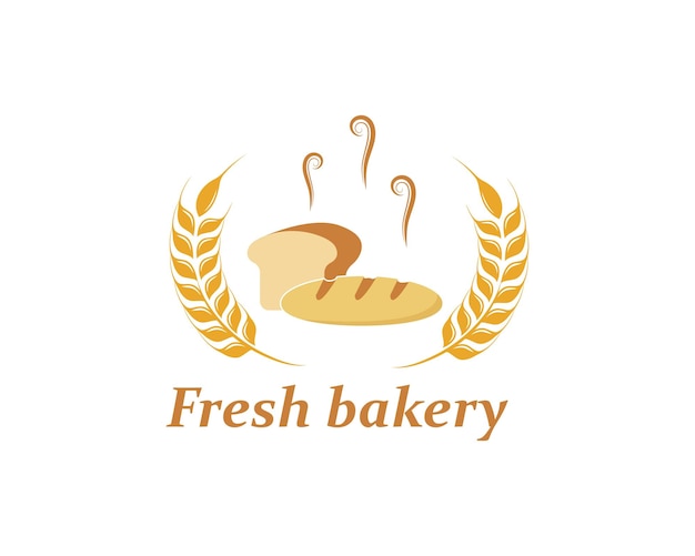 Plantilla de ilustración de vector de logo de panadería