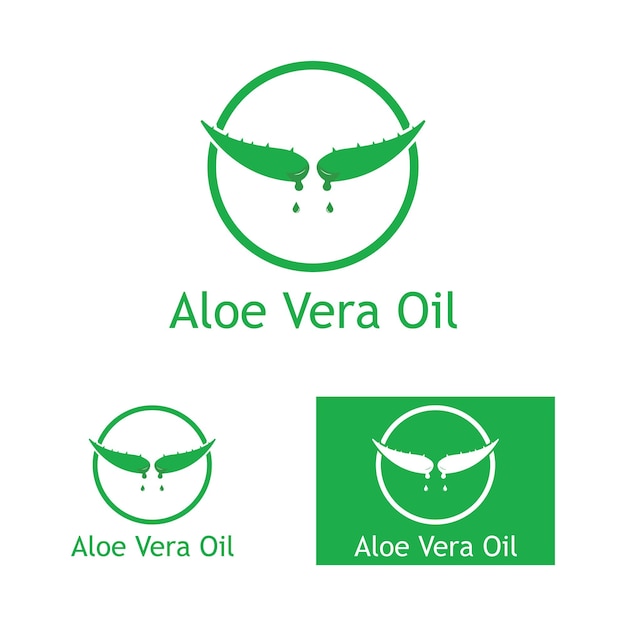 Plantilla de ilustración de vector de logotipo de aloe vera