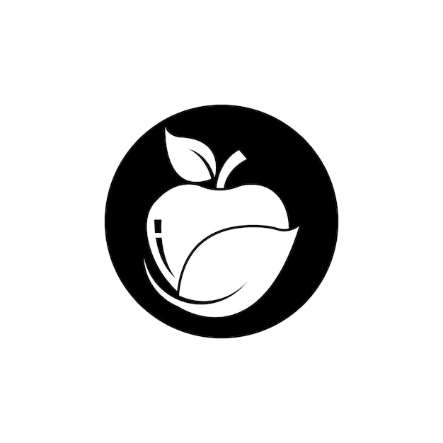 Plantilla de ilustración de vector de manzana