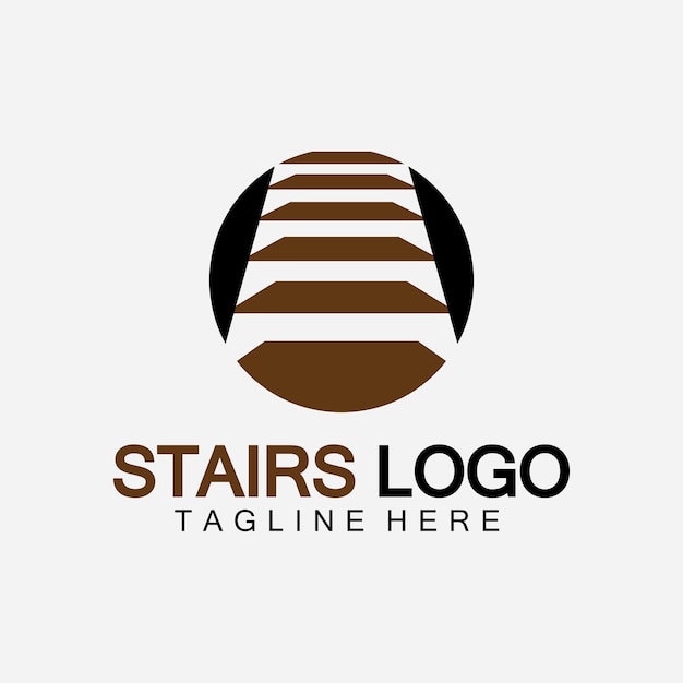 plantilla de ilustración vectorial del diseño del icono del logotipo de las escaleras