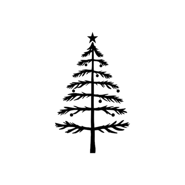 plantilla de ilustración vectorial del diseño del logotipo del árbol de abeto