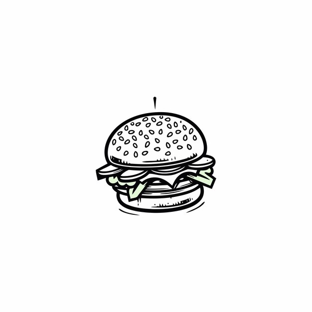 plantilla de ilustración vectorial del diseño del logotipo de Burger