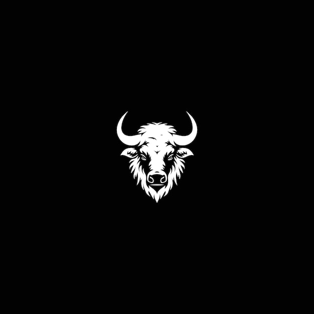 plantilla de ilustración vectorial del diseño del logotipo de la cabeza de toro