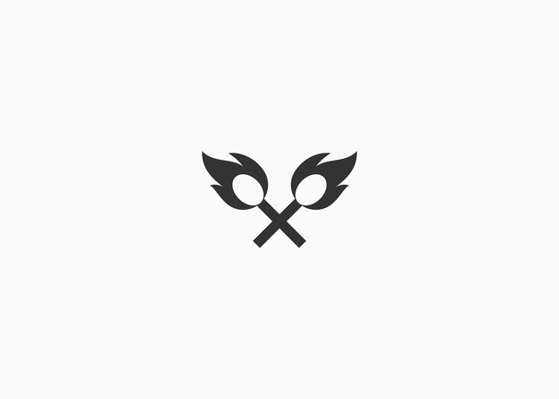 plantilla de ilustración vectorial de diseño de logotipo de cerilla