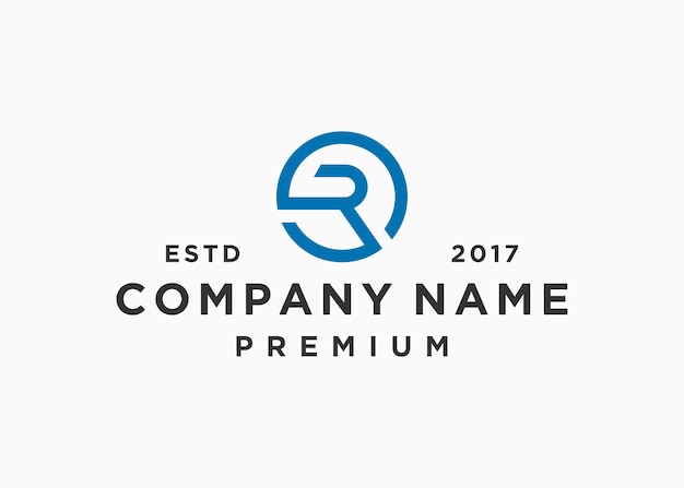 plantilla de ilustración vectorial de diseño de logotipo de círculo de letra sr