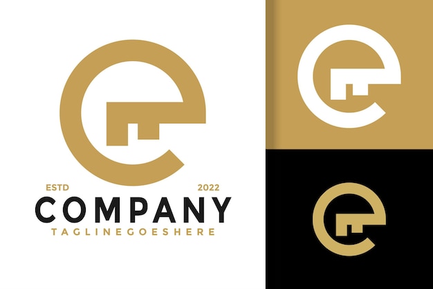 Plantilla de ilustración vectorial de diseño de logotipo clave de letra E