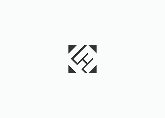 plantilla de ilustración vectorial de diseño de logotipo cuadrado de letra fm