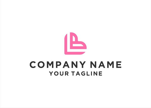Plantilla de ilustración vectorial de diseño de logotipo LB Love