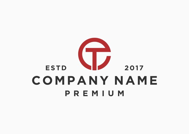 plantilla de ilustración vectorial de diseño de logotipo de letra y círculo