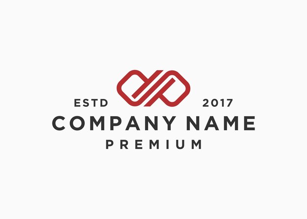 plantilla de ilustración vectorial de diseño de logotipo de letra dp infinity