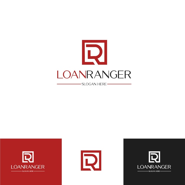plantilla de ilustración vectorial del diseño del logotipo con la letra inicial lr o rl
