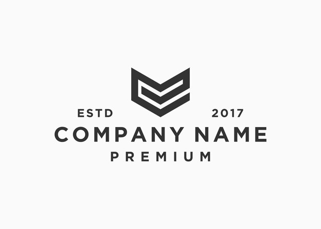plantilla de ilustración vectorial de diseño de logotipo de letra inicial ve o ev