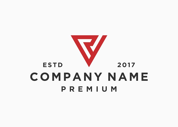 plantilla de ilustración vectorial de diseño de logotipo de letra inicial vr o rv