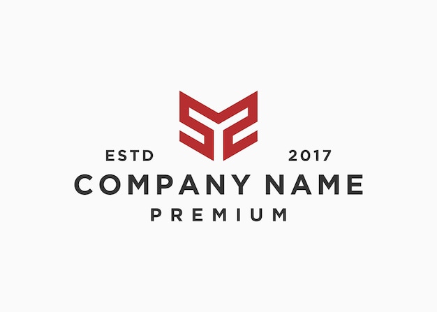plantilla de ilustración vectorial de diseño de logotipo de letra ms