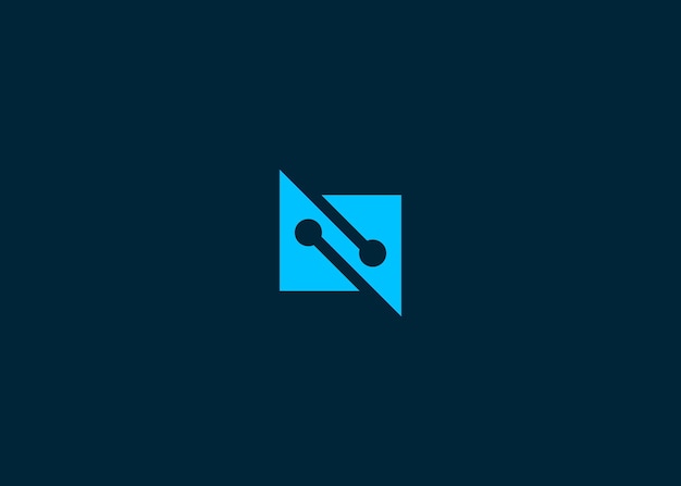 plantilla de ilustración vectorial de diseño de logotipo de letra n tech