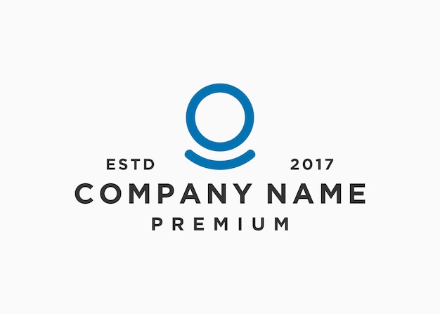 plantilla de ilustración vectorial de diseño de logotipo de letra o sonrisa