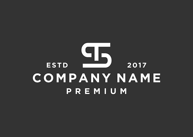 plantilla de ilustración vectorial de diseño de logotipo de letra st