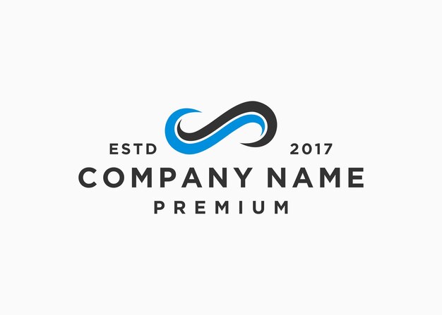 plantilla de ilustración vectorial de diseño de logotipo de onda infinita