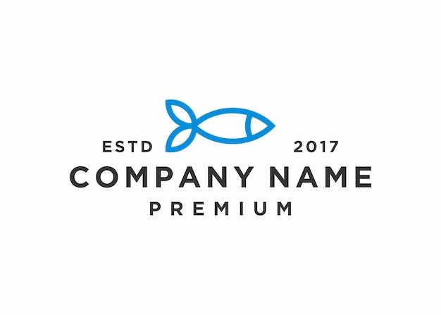 plantilla de ilustración vectorial de diseño de logotipo de pescado