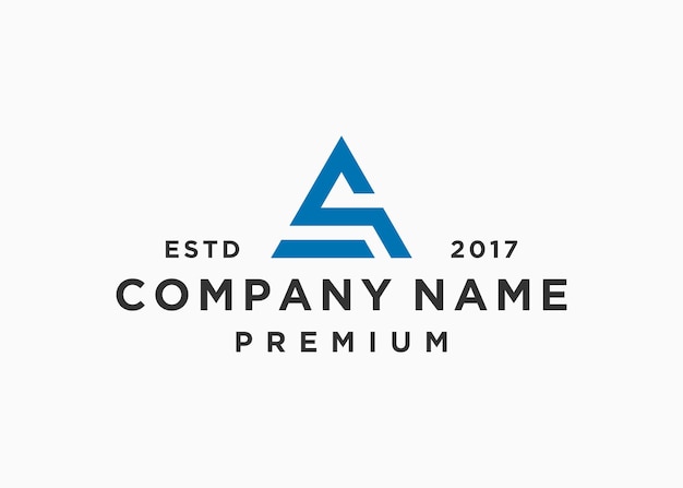 plantilla de ilustración vectorial de diseño de logotipo de triángulo sp de letra