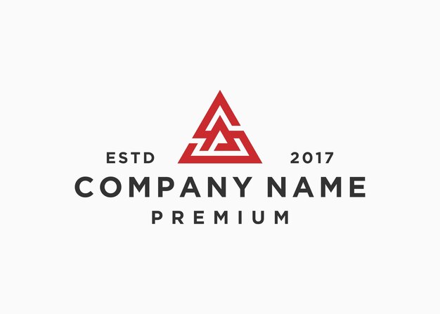 plantilla de ilustración vectorial de diseño de logotipo de triángulo sp de letra