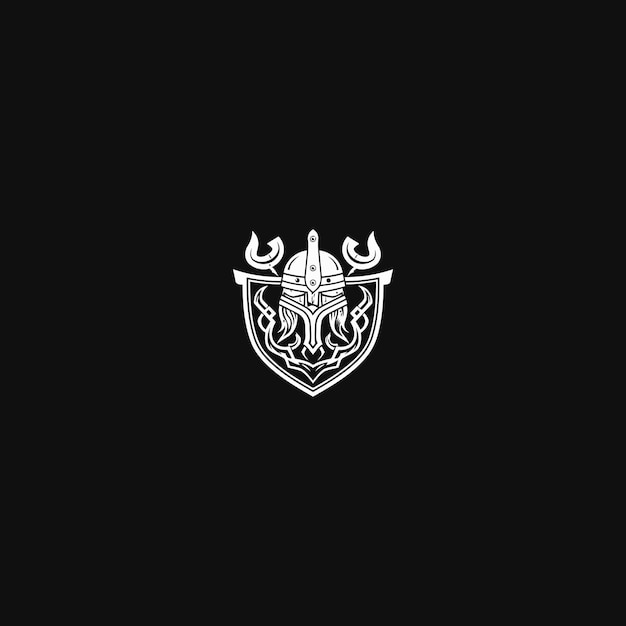 plantilla de ilustración vectorial del diseño del logotipo Viking