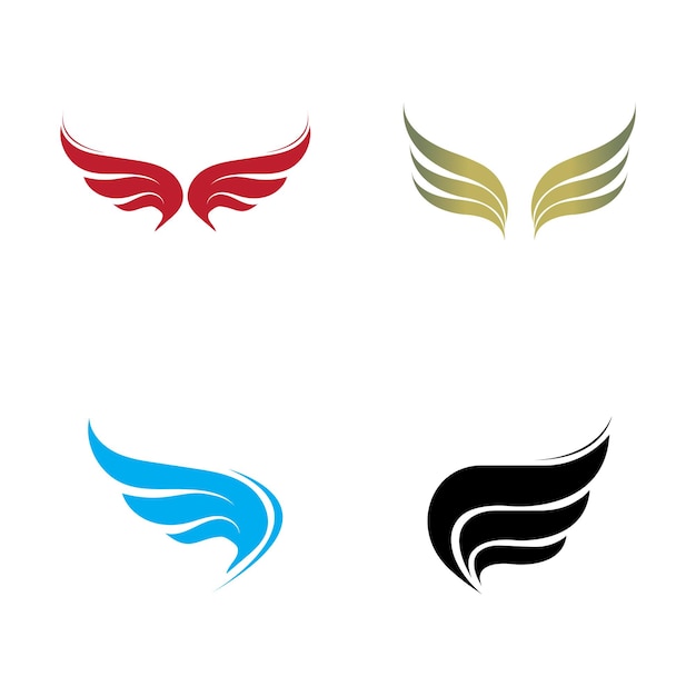 plantilla de ilustración vectorial del icono del símbolo del logotipo de las alas