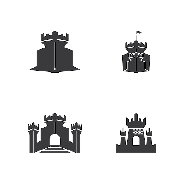 plantilla de ilustración vectorial del logotipo del castillo