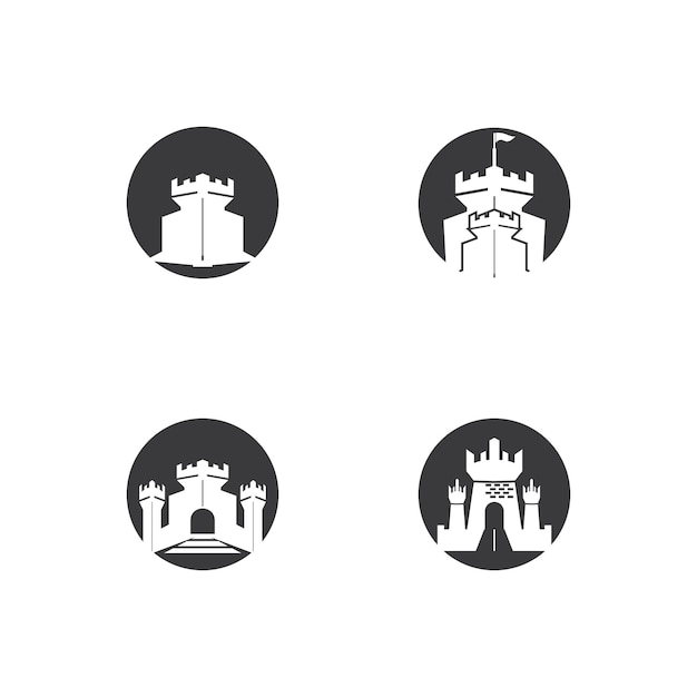 plantilla de ilustración vectorial del logotipo del castillo