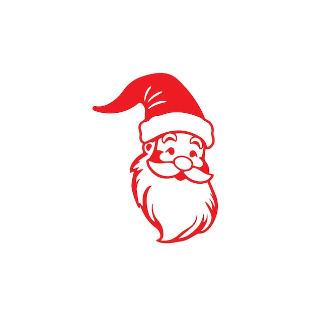 plantilla de ilustración vectorial del logotipo de la cláusula de Papá Noel