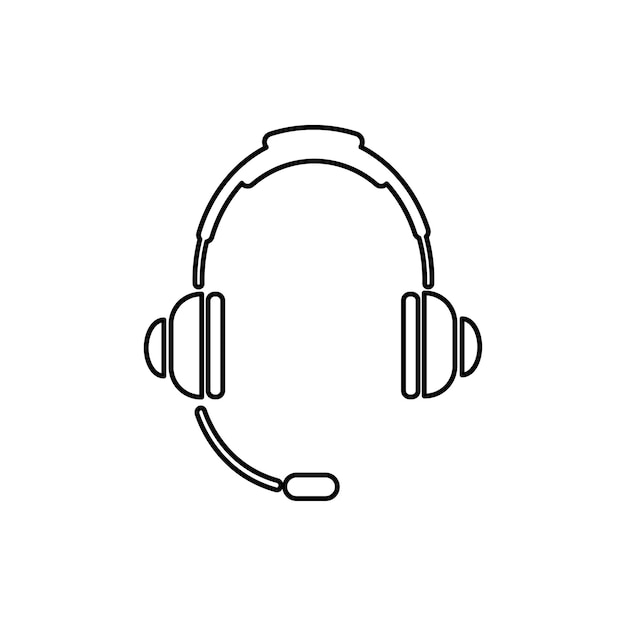 plantilla de ilustración vectorial del logotipo del icono del auricular