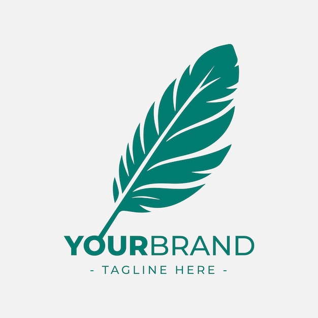 plantilla de ilustración vectorial del logotipo de la pluma