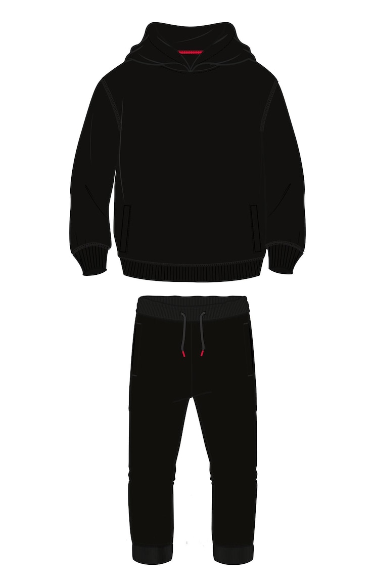 Vector plantilla de ilustración vectorial de sudaderas y sudaderas negras